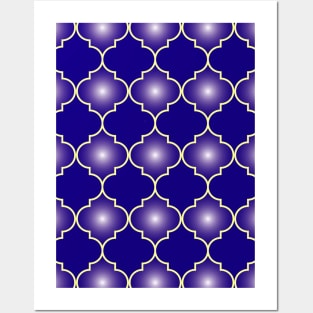 Blue Islamic Geometric - Blue Islamic Pattern - Blue Islamic Pattern Geometric Posters and Art